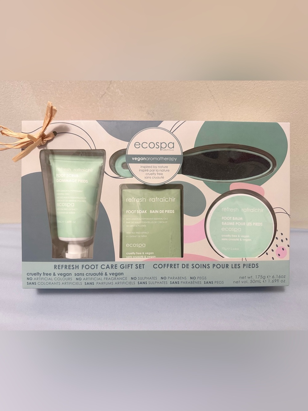 EcoSpa Vegan Aromatherapy Refresh Foot Care Gift Set